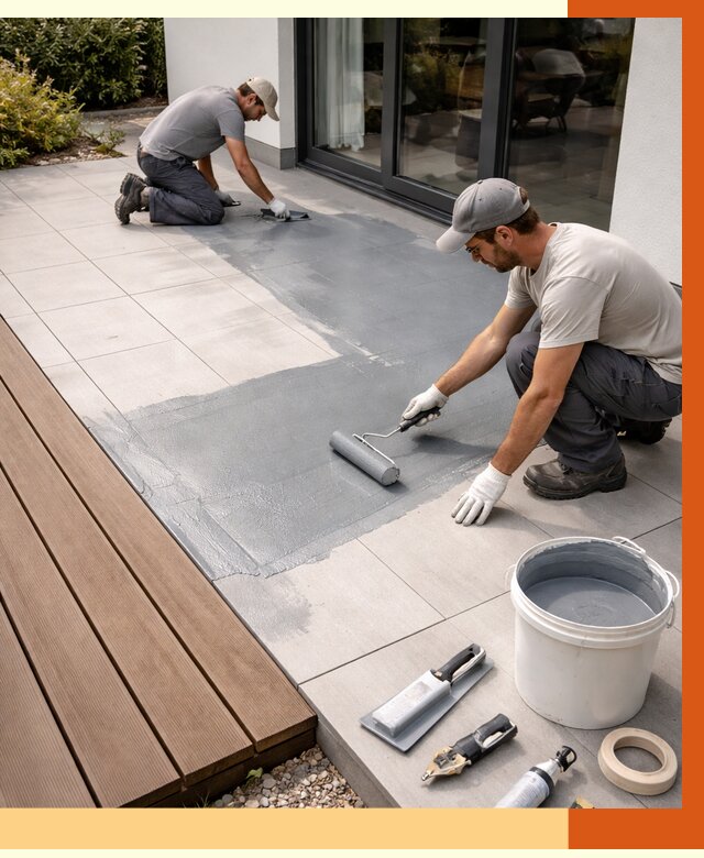 Гидроизоляция террасы в Шуе под ключ от 7710 руб./м² | ТепломастерШуя