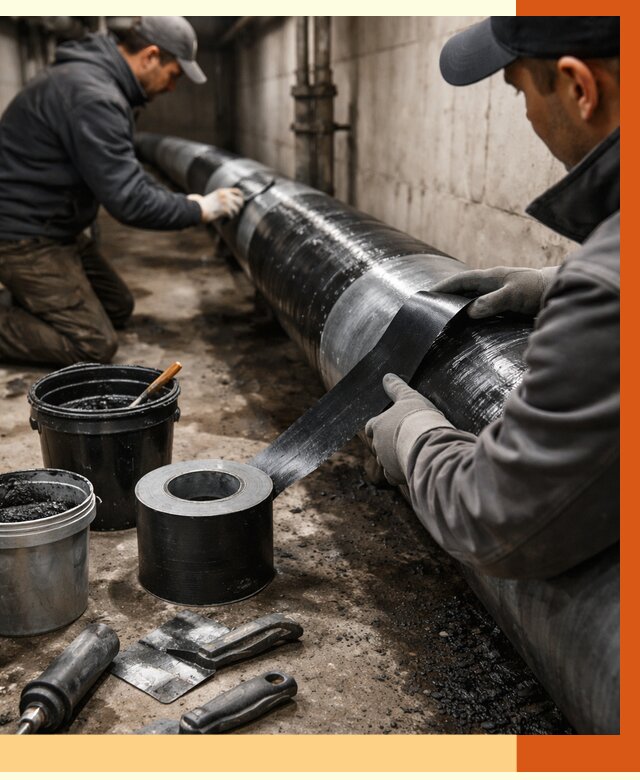 Гидроизоляция труб в Шуе от 2570 руб. — профессиональная герметизация | ТепломастерШуя