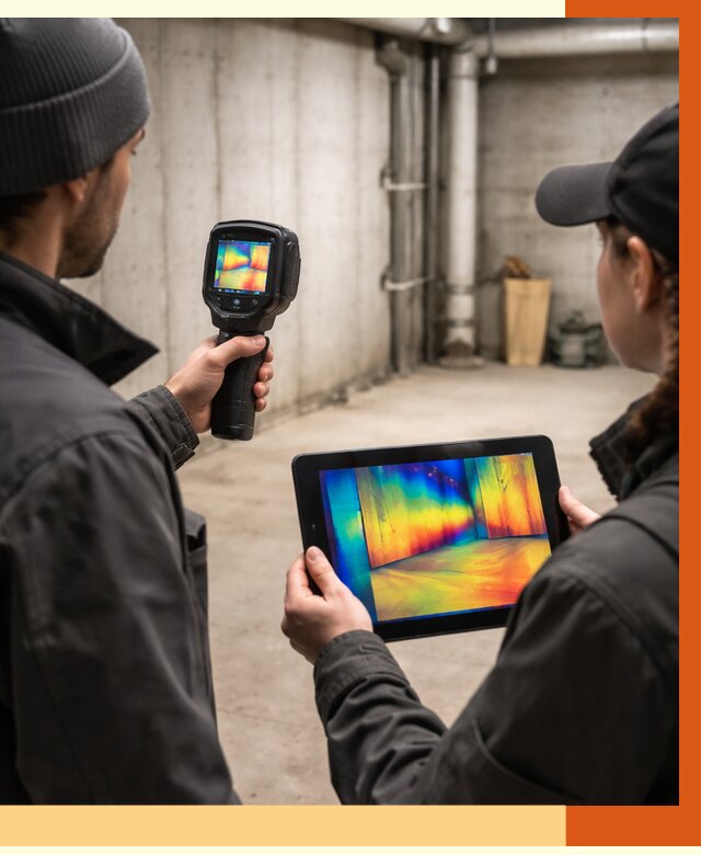 Тепловизионное обследование подвала в Шуе от 4626 руб. — проверка гидроизоляции | ТепломастерШуя