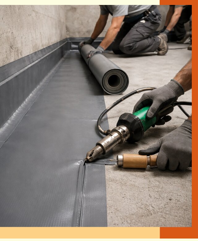 Монтаж гидроизоляционной мембраны в Шуе от 1023 руб/м2 | ТепломастерШуя