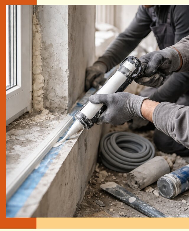 Герметизация стыков и примыканий зданий в Шуе