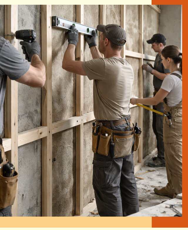 Монтаж обрешетки под утепление в Шуе от 1182 руб/м² | Заказать у ТепломастерШуя