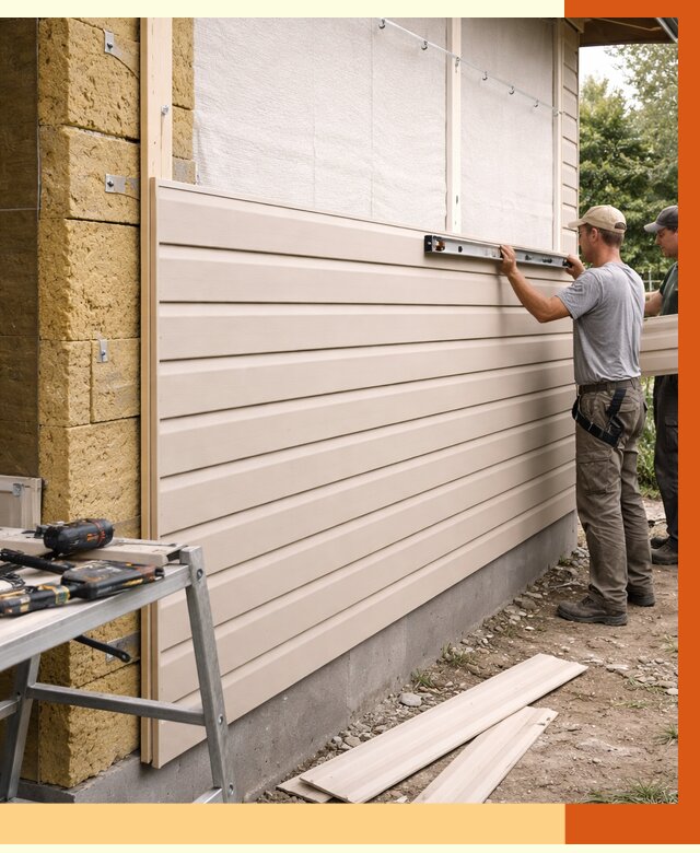 Монтаж сайдинга после утепления в Шуе от 1902 руб. — обшивка и облицовка | ТепломастерШуя